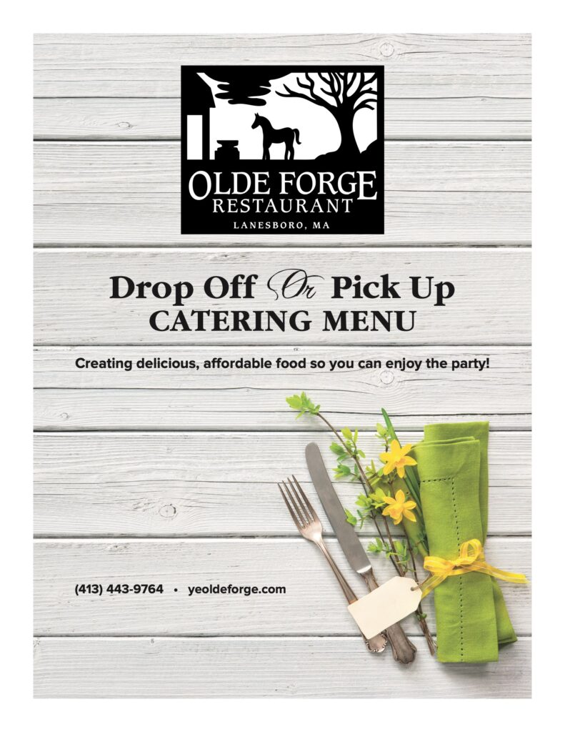 Drop Off Spring Cover Drop Off or Pick Up Catering Menu Cover Photo